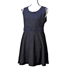 American Rag Cia Junior’s Plus Size Crochet Waistline Textured Skater Dress, OX